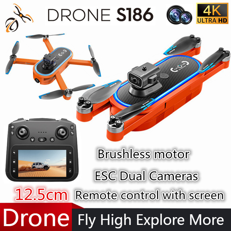 Drone Rc Gps - Dron 2025 S186 Profesjonalny 4K HD