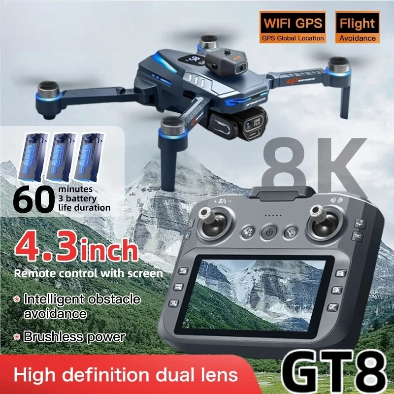 Drone Gt8 Rc - Oryginalny dron GT8 8K Profesjonalny z