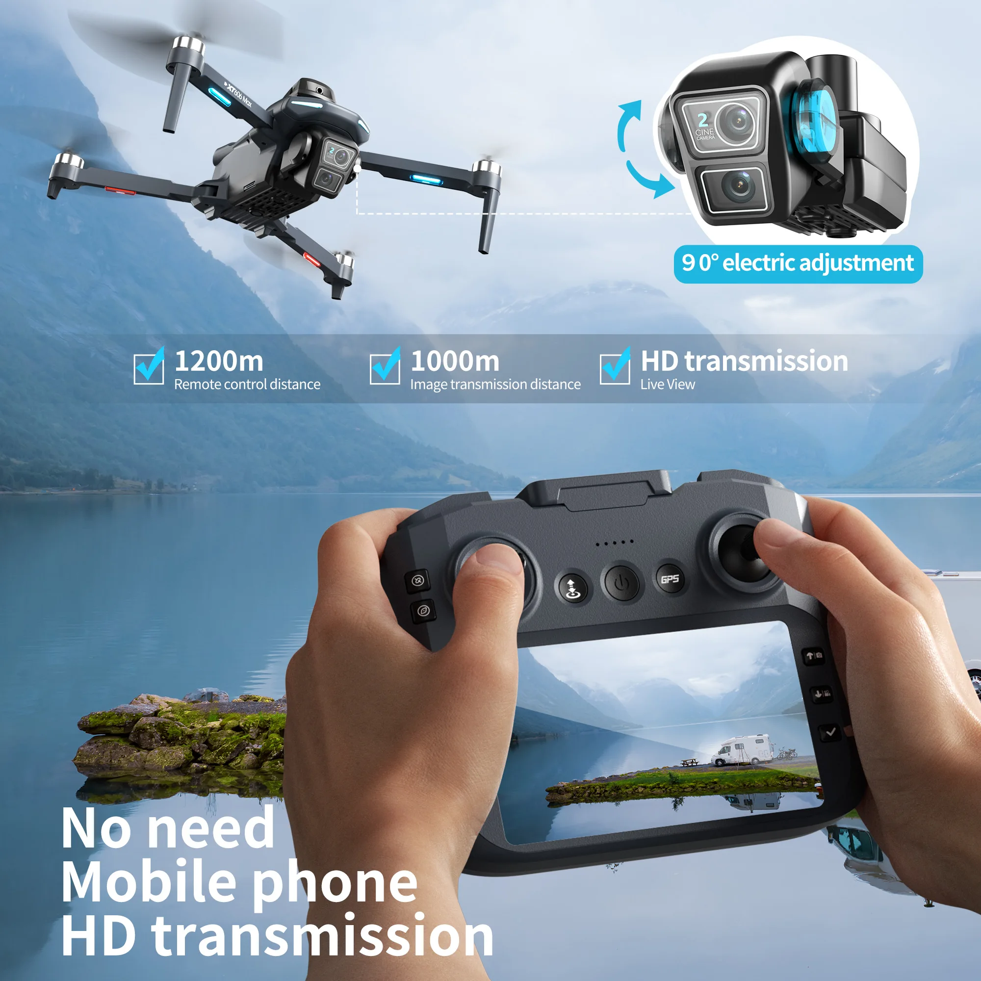 Profesjonalny dron Lenovo XT60 – Drone Gps Rc Tt36 recenzja i cena