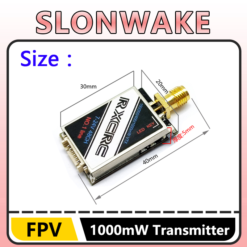 SLONWAKE 5.8G 48CH 1W VTX 100/ – Rc Transmitter Drone recenzja i cena
