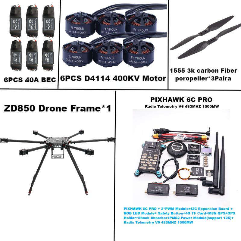 ZD850 6C PRO M8N M9N M10 Kontr – Heavy Lift Drone Frame recenzja i cena